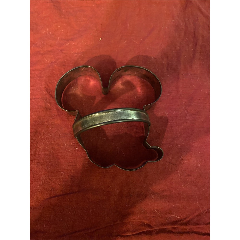 Vintage Mickey Mouse Head Cookie Cutter Tin Metal Disney